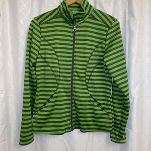 Nils Ski Jacket Zip Up Gray Green Fleece Lined M